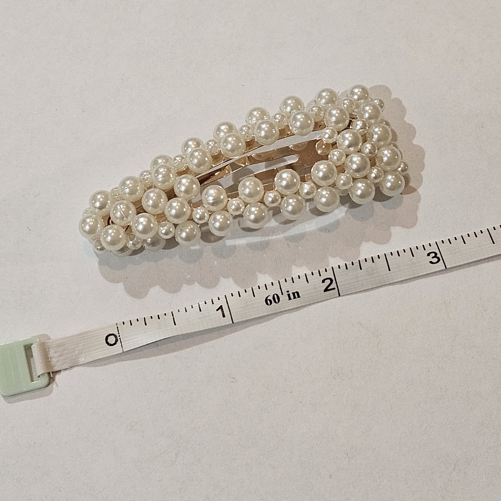 NWT Pearl Accent Hair Clip And Pin Set Wedding Feminine Preppy Avant Garde - Picture 4 of 11